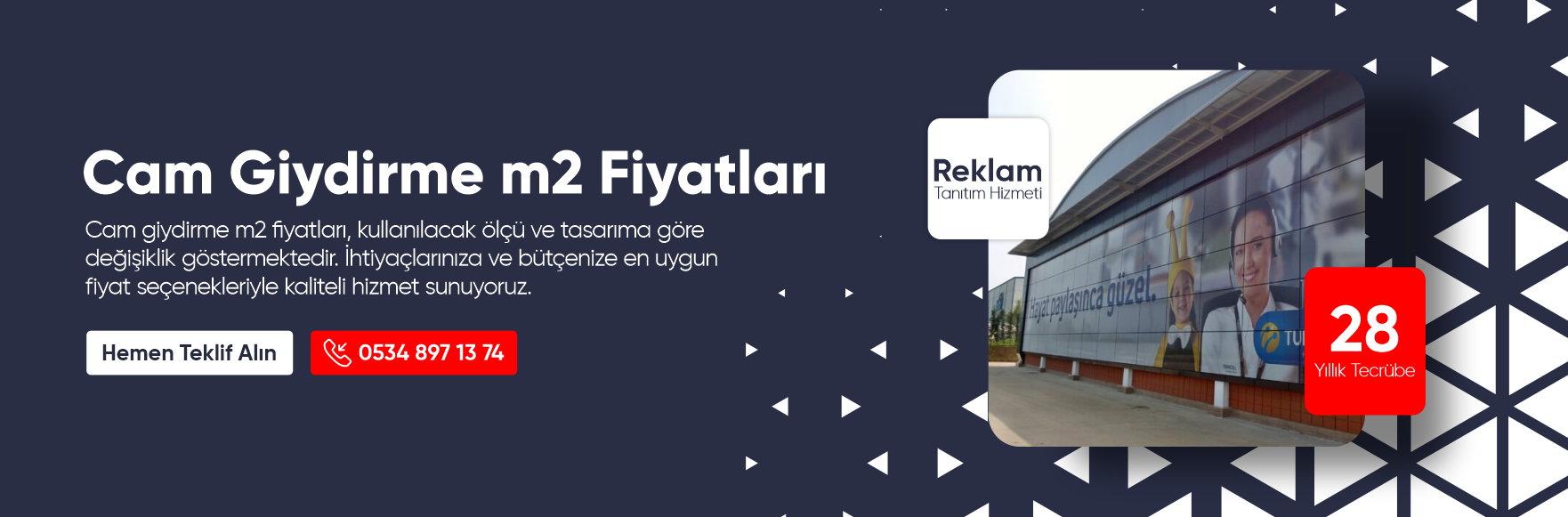 Cam giydirme m2 fiyatları
