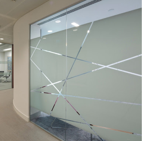 dekoratif ofis cam kumlama plaza kurumsal